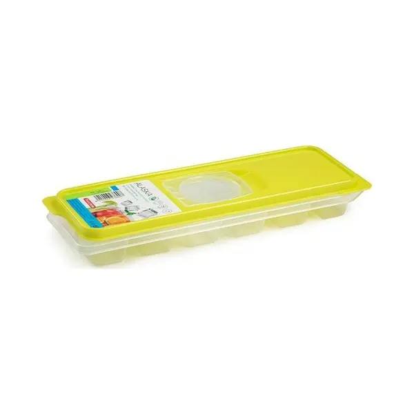 Plasticforte IJsblokjesvorm Met Deksel - 12 Ijsklontjes - Kunststof - Groen - Ijsblokjes Maken thumbnail