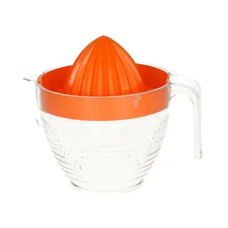 Plasticforte Sinaasappelpers/citruspers - Handmatig - Kunststof - 16 X 13 Cm - Transparant/oranje