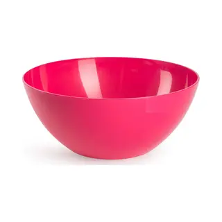 Plasticforte Serveerschaal/saladeschaal - D20 X H8 Cm - Kunststof - Fuchsia Roze