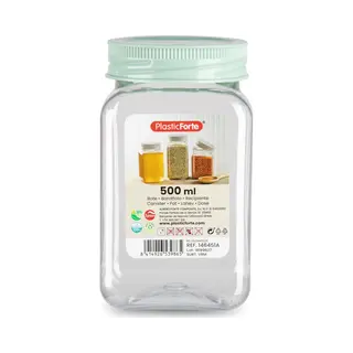 Plasticforte Forte Plastics Voorraadpot/bewaarpot - 500 Ml - Kunststof - Mint Groen - B7 X H13 Cm