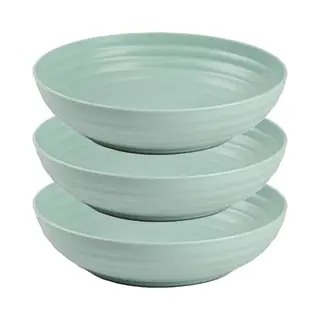 Plasticforte Rond Bord/camping - 6x - Diep Bord - D22 Cm - Mintgroen - Kunststof - Onbreekbaar