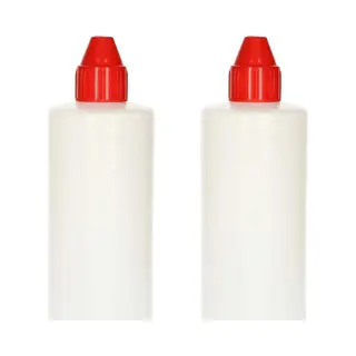 Plasticforte Doseerfles/sausfles - 2x - Kunststof - Transparant - Met Schenktuit - 500 Ml - 22 Cm