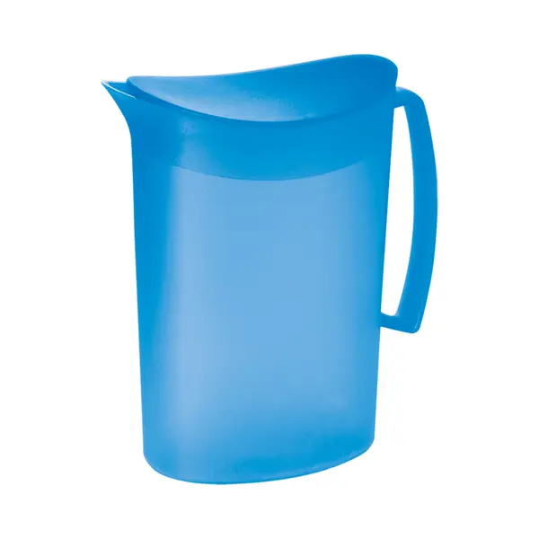 Juypal Hogar Juypal Schenkkan/waterkan - Blauw - 2 Liter - Kunststof - L20 X H23 Cm - Met Deksel thumbnail