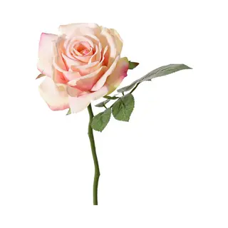 Top Art Kunstbloem Roos De Luxe - Roze - 30 Cm - Kunststof Steel - Decoratie Bloemen