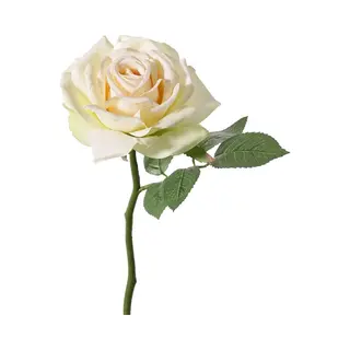 Top Art Kunstbloem Roos De Luxe - Creme Wit - 30 Cm - Kunststof Steel - Decoratie Bloemen