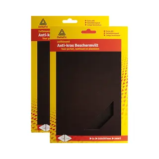 Deltafix Anti-krasvilt - 2x A4 Knipvel - Zwart - 210 X 297 Mm - Rechthoek - Zelfklevend - Beschermvilt