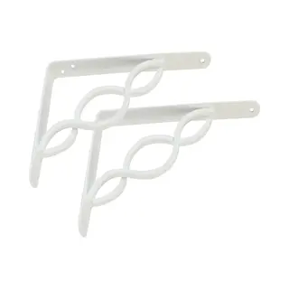 Amig Plankdrager/steun/beugel Decoratief - 2x - Metaal - Wit - H200 X B150 Mm - Tot 180 Kg - Boekenplank Steunen