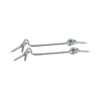 Amig Windhaak / Windhaken - 2x - Staal - Zilver - L10 Cm - D4 Mm - Met Schroefoog