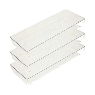 Plasticforte Lade Organizer Skuff - 3x - Transparant - Kunststof - 15 X 37 X 5 Cm - Modulair - Ladeverdeler