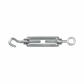 Amig Spanschroeven/draadspanner Met Haak/oog - 1x - 12.5cm - Verzinkt Staal - 300kg - M10 Schroefdraad