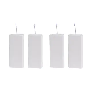 Bellatio Design Waterverdamper Radiator - 4x - Dolomiet - Wit - 8x20 Cm - Luchtbevochtiger Radiator - Verdampingsbakje