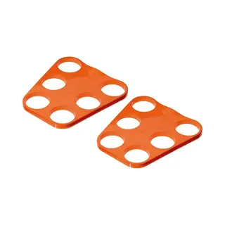 Bierglazen Dienblad - 2x - 6 Glazen - Oranje - Bekerhouder - Ek/ Wk Supporter - Kunststof