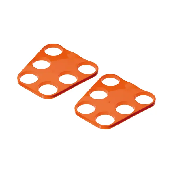 Bierglazen Dienblad - 2x - 6 Glazen - Oranje - Bekerhouder - Ek/ Wk Supporter - Kunststof thumbnail