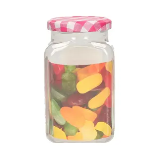 Plasticforte Weckpot/inmaakpot Classic - 500ml - Kunststof - Draaideksel - Roze - D7 X H13 Cm