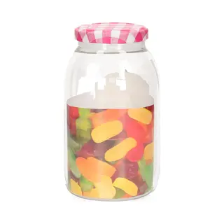 Plasticforte Weckpot/inmaakpot Classic - 750ml - Kunststof - Draaideksel - Roze - D9 X H15 Cm