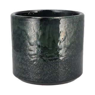 Dk Design Bloempot Model Green Glaze - Groen - D18 X H20 Cm - Glanzend