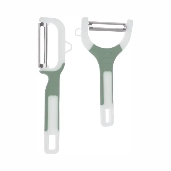 Excellent Houseware Dunschillers - Set 2x - Groen - Kunststof - Rvs - Aardappelschilmesjes thumbnail
