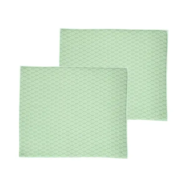 Afwas Afdruipmat/droogmat Keuken - 2x - Absorberend- Microvezel - Groen Blad - 40 X 48 Cm - Opvouwbaar thumbnail