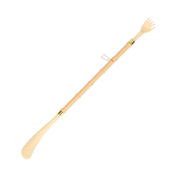 Gerimport Schoenlepel/rugkrabber 2-in-1 Model - Creme Wit - Kunststof - 50 Cm thumbnail