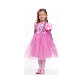 Joyakids Joya Kids® Luxe Roze Winter Prinsessenjurk | Warme Glamour Winterjurk | Luxe Prinsessenjurk Meisje | Verkleedjurken Meisjes | Jurk Verkleedjurk |