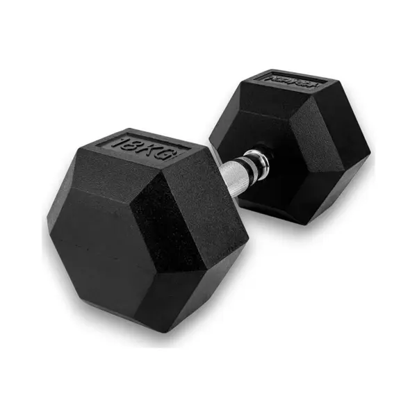 Kraken 18 Kg Hexagon Dumbbell | Stabiele Zeshoekige Vorm | Duurzaam En Comfortabel | Veelzijdig En Betrouwbaar Voor Krachttraining | Halter Gewicht thumbnail