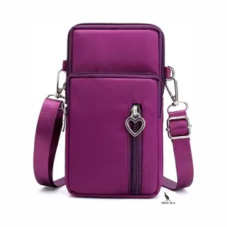 San Vitale® - Casual Telefoon Tas - Schoudertasje - Telefoontasje - Heuptas - Wandel/Sport/Mobiele Telefoon/Smartphone - Aubergine