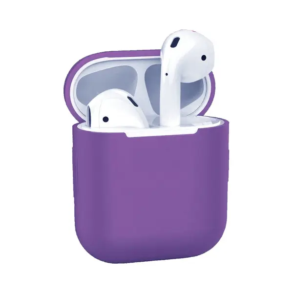 Gmedia AirPods Hoesje Voor Apple AirPods 1 & 2 – Paars - Siliconen Beschermende Case thumbnail