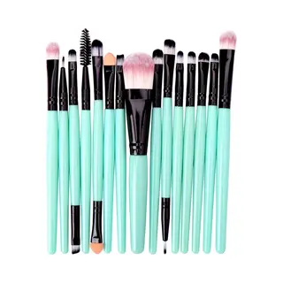 Finnacle - 20-Delige Groen-Zwarte Make-Up Kwasten Set Voor Oogschaduw, Foundation, Poeder, Eyeliner, Wimper, Lip En Cosmetische Beauty Tools - Hot!