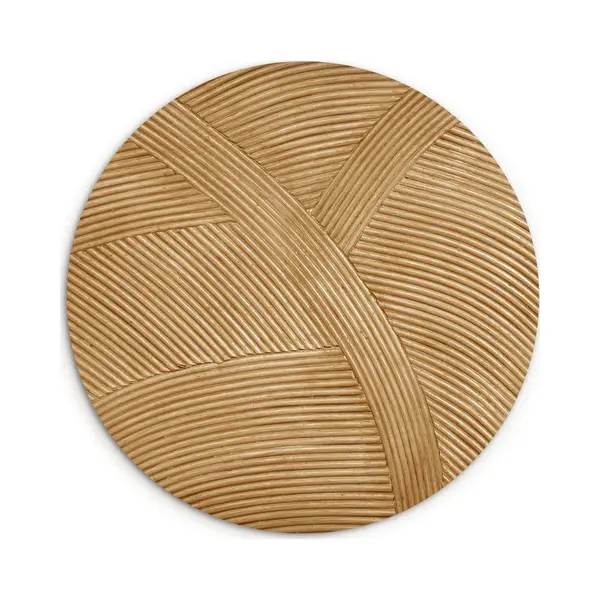 WallCircle® Wandcirkel 140 X 140 Cm - Muurcirkel Structuur - Natuur - Rotan Kunst - Natuurlijk Modern - Muurdecoratie Woonkamer - Wanddecoratie thumbnail
