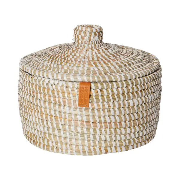 Return To Sender Mand Met Deksel - 15 Liter - 31 Cm Hoog - Kaisagras thumbnail
