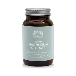Mattisson - Magnesium Citraat - 200 Mg Elementair Magnesium - 60 Magnesium Tabletten
