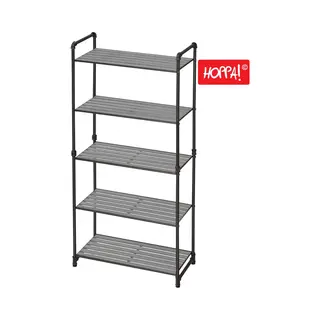 Hoppa! Magazijnstelling - Opbergrek, Stellingkast, Werkplaatskast, 63.8x30x129.5 (BxDxH), Belastbaar Tot 875 Kg (175 Kg Per Plank), 5 Verstelbare