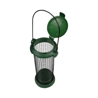 Benson Vogel Voedersilo Hangend - Staal - Groen - 19 X 8 Cm - Vogelvoederhuisje