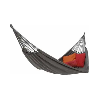Benson Complete Hangmat Met Karabijnhaak - 200 X 100 Cm - Grijs - Inclusief Bevestigingsmaterialen