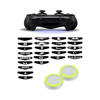 Gadgetpoint - Thumb Grips + Stickers Voor PS4, PlayStation 4 - Gaming Thumbgrips - Performance Thumbsticks - Anti-Slip Joystick Caps - Bescherming