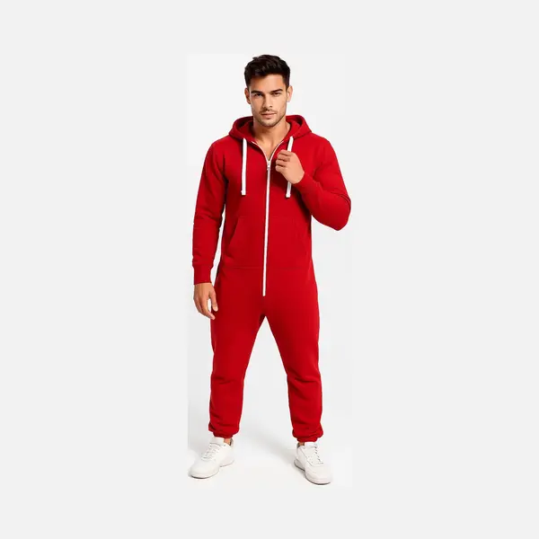 Jc Blue Rode Onesie - Huispak - Onesie Mannen - Onesie Vrouwen - Maat M thumbnail
