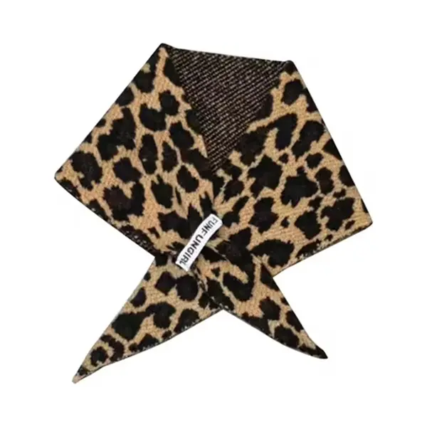 Sjaaltje - Scarf- Accessories - Dames- Bandana's- Halsdoek - Panter - Camel thumbnail