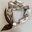 beige bloem magneet parel