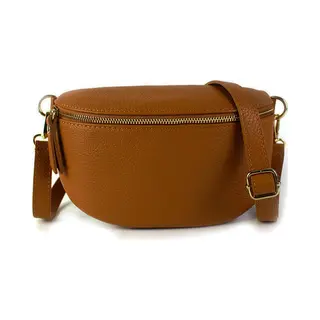 Leren Dames Heuptas | Bumbag | Made In Italy | Bruin | Medium | 25cm X 16cm X 7cm | Echt Leer