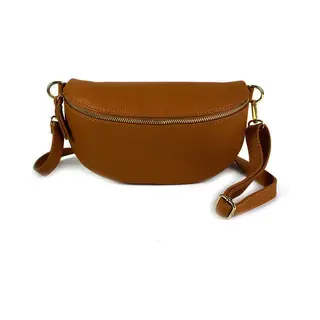 Leren Dames Heuptas | Bumbag | Bruin | Small | 23cm X 14cm X 6cm | Made In Italy | Echt Leer