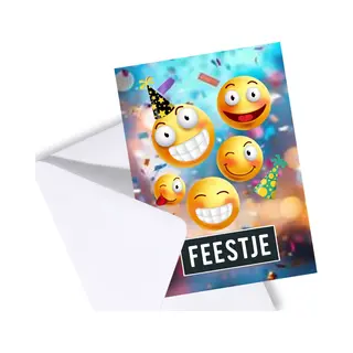 Cadebo Uitnodiging Kinderfeestje - Uitnodiging Feestje Jongen Meisje - Uitnodigingskaarten Set 8 Stuks Met Enveloppen - Gratis Verzonden