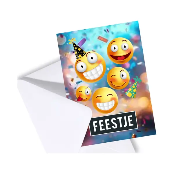 Cadebo Uitnodiging Kinderfeestje - Uitnodiging Feestje Jongen Meisje - Uitnodigingskaarten Set 8 Stuks Met Enveloppen - Gratis Verzonden thumbnail