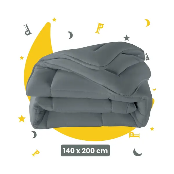 Sleep Comfy - Deluxe 2-in-1 Dekbed - 140x200 Cm - Lichtgrijs - Dekbed Zonder Overtrek - Ademend & Anti Allergie - All Year Dekbed - Stijl, Comfort En thumbnail