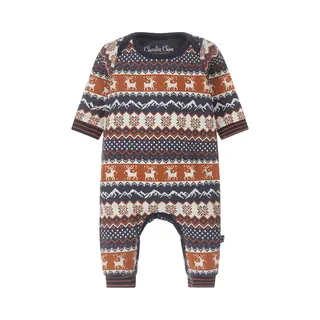 Charlie Choe - Baby Jumpsuit Longsleeve - Navy Met Prints - Maat 74