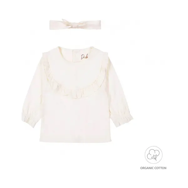 Dirkje Blouse Lange Mouw + Haarband Off White 56 thumbnail