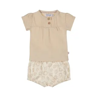 Dirkje Meisjes Kledingset - Beige