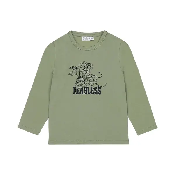 Dirkje Jongens Shirt Dusty Green Maat 98 thumbnail