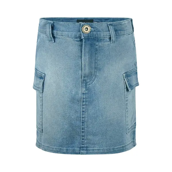 No Way Monday Meisjes Jeans Rok Blauw Maat 152 thumbnail