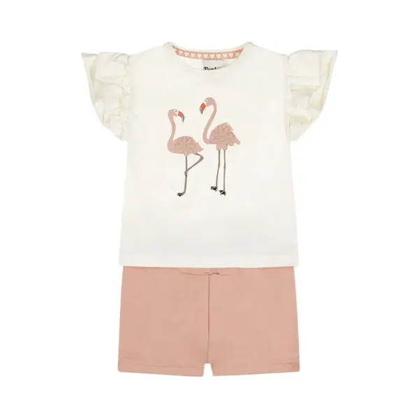 Dirkje Meisjes Kledingset - Off-white - Maat 104 thumbnail