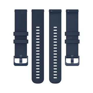 Intercella Siliconen Bandje - Geschikt Voor Garmin Vivoactive 4 / Venu 2 / Venu 3 / Forerunner 255 / 265 - Donkerblauw